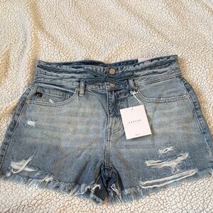 KanCan Light Blue Distressed Jean Shorts
